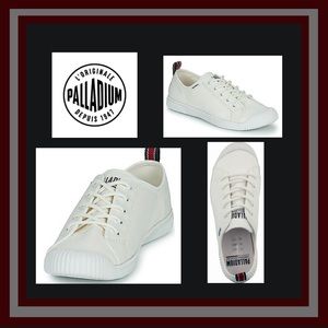 Palladium Palla Ace White Canvas Low-Top Trainers in Star White Size 9